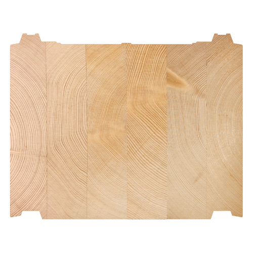Log type: Modern laminated log LHM 275x220 mm