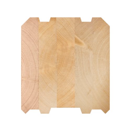 Log type: Traditional laminated log LHP 202x220 mm
