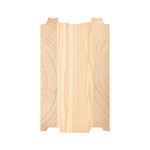 Log type: Non-settling laminated log LHX 135x220 mm
