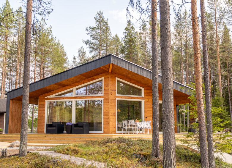 Moderni Nuuna mäntymetsän keskellä